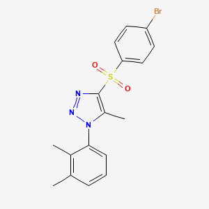 molecular formula C17H16BrN3O2S B2689839 4-((4-bromophenyl)sulfonyl)-1-(2,3-dimethylphenyl)-5-methyl-1H-1,2,3-triazole CAS No. 1097885-17-0