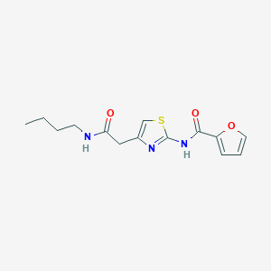 molecular formula C14H17N3O3S B2689842 N-(4-(2-(butylamino)-2-oxoethyl)thiazol-2-yl)furan-2-carboxamide CAS No. 923695-29-8