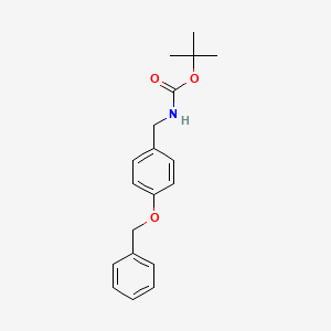 molecular formula C19H23NO3 B2689848 Tert-butyl 4-(benzyloxy)benzylcarbamate CAS No. 391668-61-4