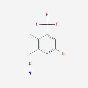 molecular formula C10H7BrF3N B2689854 5-Bromo-2-methyl-3-(trifluoromethyl)phenylacetonitrile CAS No. 2384383-24-6