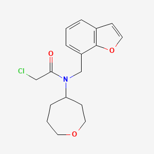 N-(1-Benzofuran-7-ylmethyl)-2-chloro-N-(oxepan-4-yl)acetamide