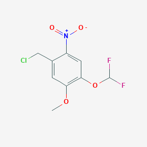 1-(Chloromethyl)-4-(difluoromethoxy)-5-methoxy-2-nitrobenzene