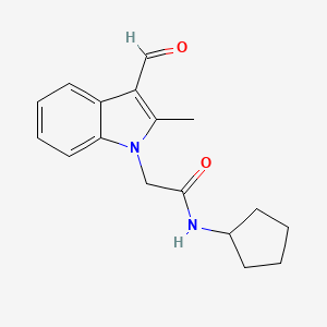 molecular formula C17H20N2O2 B2689871 N-Cyclopentyl-2-(3-formyl-2-methyl-indol-1-yl)-acetamide CAS No. 433964-99-9
