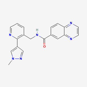 N-((2-(1-methyl-1H-pyrazol-4-yl)pyridin-3-yl)methyl)quinoxaline-6-carboxamide