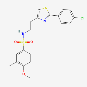 N-(2-(2-(4-chlorophenyl)thiazol-4-yl)ethyl)-4-methoxy-3-methylbenzenesulfonamide