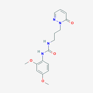 molecular formula C16H20N4O4 B2689882 1-(2,4-dimethoxyphenyl)-3-(3-(6-oxopyridazin-1(6H)-yl)propyl)urea CAS No. 1170937-26-4