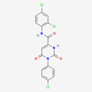 1-(4-chlorophenyl)-N-(2,4-dichlorophenyl)-6-hydroxy-2-oxo-1,2-dihydro-4-pyrimidinecarboxamide