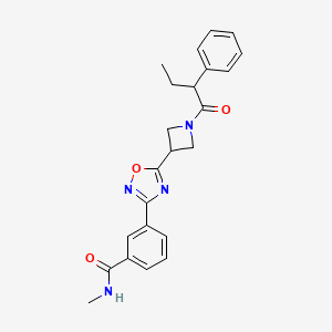 N-methyl-3-(5-(1-(2-phenylbutanoyl)azetidin-3-yl)-1,2,4-oxadiazol-3-yl)benzamide
