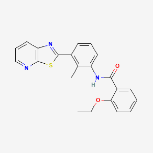 molecular formula C22H19N3O2S B2689899 2-ethoxy-N-(2-methyl-3-(thiazolo[5,4-b]pyridin-2-yl)phenyl)benzamide CAS No. 863593-31-1