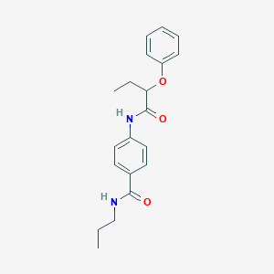 molecular formula C20H24N2O3 B268990 4-[(2-phenoxybutanoyl)amino]-N-propylbenzamide 