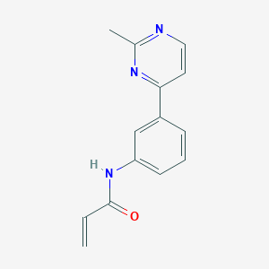 molecular formula C14H13N3O B2689904 N-[3-(2-methylpyrimidin-4-yl)phenyl]prop-2-enamide CAS No. 2396580-35-9