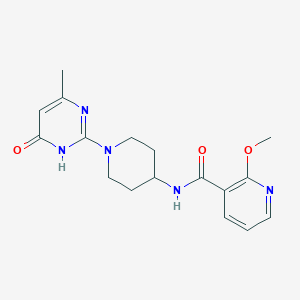 2-methoxy-N-(1-(4-methyl-6-oxo-1,6-dihydropyrimidin-2-yl)piperidin-4-yl)nicotinamide