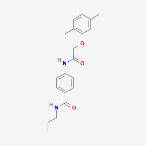 molecular formula C20H24N2O3 B268991 4-{[(2,5-dimethylphenoxy)acetyl]amino}-N-propylbenzamide 