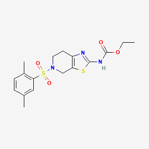 Ethyl (5-((2,5-dimethylphenyl)sulfonyl)-4,5,6,7-tetrahydrothiazolo[5,4-c]pyridin-2-yl)carbamate