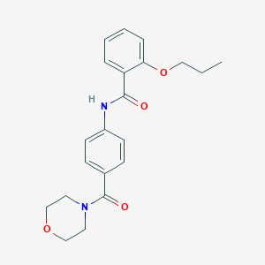 molecular formula C21H24N2O4 B268992 N-[4-(4-morpholinylcarbonyl)phenyl]-2-propoxybenzamide 
