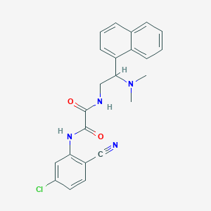 molecular formula C23H21ClN4O2 B2689926 N1-(5-chloro-2-cyanophenyl)-N2-(2-(dimethylamino)-2-(naphthalen-1-yl)ethyl)oxalamide CAS No. 941933-52-4