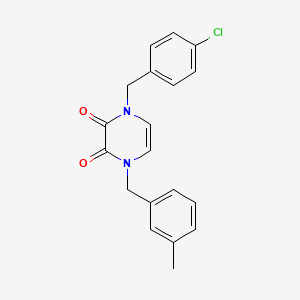 1-[(4-Chlorophenyl)methyl]-4-[(3-methylphenyl)methyl]-1,2,3,4-tetrahydropyrazine-2,3-dione