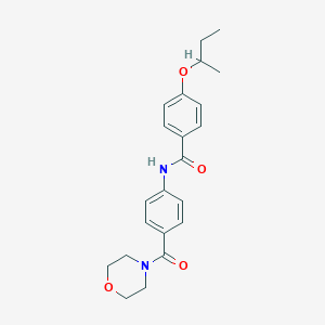 molecular formula C22H26N2O4 B268993 4-sec-butoxy-N-[4-(4-morpholinylcarbonyl)phenyl]benzamide 