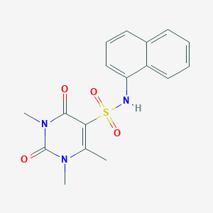 1,3,4-trimethyl-N-naphthalen-1-yl-2,6-dioxopyrimidine-5-sulfonamide