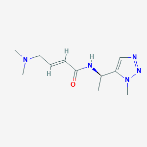 (E)-4-(Dimethylamino)-N-[(1R)-1-(3-methyltriazol-4-yl)ethyl]but-2-enamide
