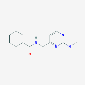 N-((2-(dimethylamino)pyrimidin-4-yl)methyl)cyclohexanecarboxamide
