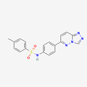 molecular formula C18H15N5O2S B2689963 4-methyl-N-[4-([1,2,4]triazolo[4,3-b]pyridazin-6-yl)phenyl]benzenesulfonamide CAS No. 894069-57-9