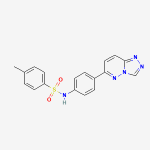 4-methyl-N-(4-{[1,2,4]triazolo[4,3-b]pyridazin-6-yl}phenyl)benzene-1-sulfonamide