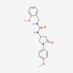 1-(2-Methoxybenzyl)-3-(1-(4-methoxyphenyl)-5-oxopyrrolidin-3-yl)urea