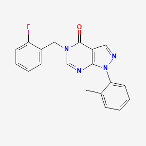 5-[(2-Fluorophenyl)methyl]-1-(2-methylphenyl)pyrazolo[3,4-d]pyrimidin-4-one
