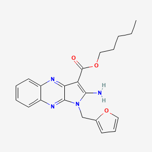 pentyl 2-amino-1-(furan-2-ylmethyl)-1H-pyrrolo[2,3-b]quinoxaline-3-carboxylate