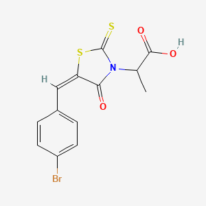 (E)-2-(5-(4-bromobenzylidene)-4-oxo-2-thioxothiazolidin-3-yl)propanoic acid