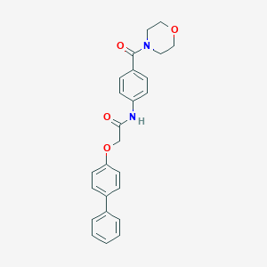 molecular formula C25H24N2O4 B269000 2-(biphenyl-4-yloxy)-N-[4-(morpholin-4-ylcarbonyl)phenyl]acetamide 