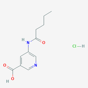 molecular formula C11H15ClN2O3 B2690001 5-Pentanamidopyridine-3-carboxylic acid hydrochloride CAS No. 2138010-57-6