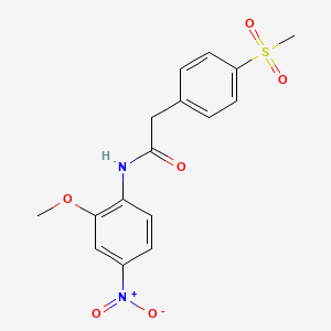 N-(2-methoxy-4-nitrophenyl)-2-(4-(methylsulfonyl)phenyl)acetamide