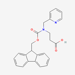 molecular formula C24H22N2O4 B2690003 3-{[(9H-fluoren-9-ylmethoxy)carbonyl](pyridin-2-ylmethyl)amino}propanoic acid CAS No. 2137634-98-9