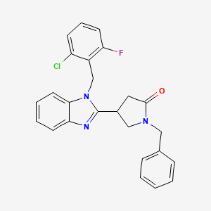 1-benzyl-4-(1-(2-chloro-6-fluorobenzyl)-1H-benzo[d]imidazol-2-yl)pyrrolidin-2-one