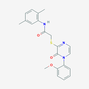 molecular formula C21H21N3O3S B2690012 N-(2,5-dimethylphenyl)-2-[4-(2-methoxyphenyl)-3-oxopyrazin-2-yl]sulfanylacetamide CAS No. 899945-05-2