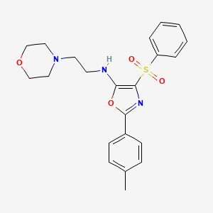 N-(2-morpholinoethyl)-4-(phenylsulfonyl)-2-(p-tolyl)oxazol-5-amine