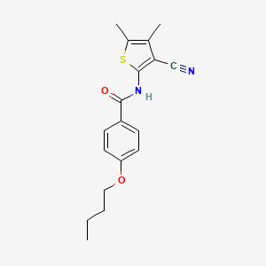 4-butoxy-N-(3-cyano-4,5-dimethylthiophen-2-yl)benzamide