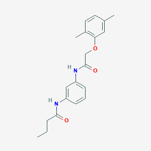 molecular formula C20H24N2O3 B269004 N-(3-{[2-(2,5-dimethylphenoxy)acetyl]amino}phenyl)butanamide 