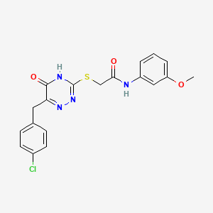 2-{[6-(4-chlorobenzyl)-5-hydroxy-1,2,4-triazin-3-yl]sulfanyl}-N-(3-methoxyphenyl)acetamide