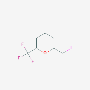 molecular formula C7H10F3IO B2690048 2-(Iodomethyl)-6-(trifluoromethyl)oxane CAS No. 2126160-29-8