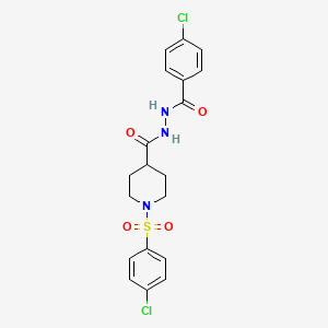 4-chloro-N'-({1-[(4-chlorophenyl)sulfonyl]-4-piperidinyl}carbonyl)benzenecarbohydrazide