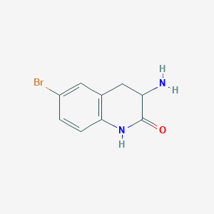 molecular formula C9H9BrN2O B2690056 2(1H)-Quinolinone, 3-amino-6-bromo-3,4-dihydro- CAS No. 127920-64-3