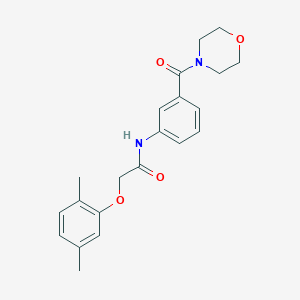 molecular formula C21H24N2O4 B269006 2-(2,5-dimethylphenoxy)-N-[3-(4-morpholinylcarbonyl)phenyl]acetamide 
