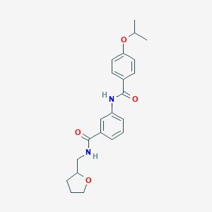 molecular formula C22H26N2O4 B269008 3-[(4-isopropoxybenzoyl)amino]-N-(tetrahydro-2-furanylmethyl)benzamide 