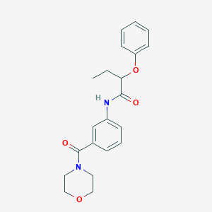 molecular formula C21H24N2O4 B269009 N-[3-(morpholin-4-ylcarbonyl)phenyl]-2-phenoxybutanamide 