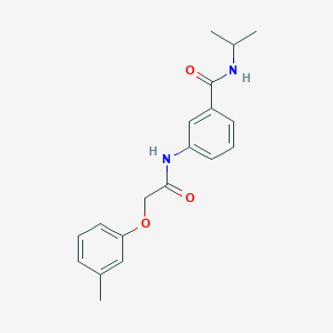 molecular formula C19H22N2O3 B269010 N-isopropyl-3-{[(3-methylphenoxy)acetyl]amino}benzamide 