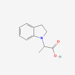 B2690102 2-(2,3-dihydro-1H-indol-1-yl)propanoic acid CAS No. 783290-14-2