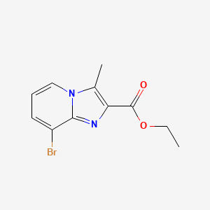 molecular formula C11H11BrN2O2 B2690103 8-Bromo-3-methylimidazo[1,2-a]pyridine-2-carboxylic acid ethyl ester CAS No. 1352396-33-8
